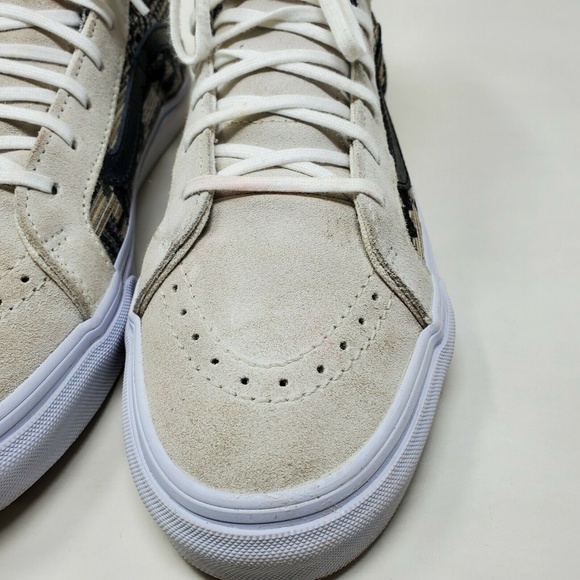 Vans Men's High-Top Sneakers - Black and Cream - Picture 8 of 12